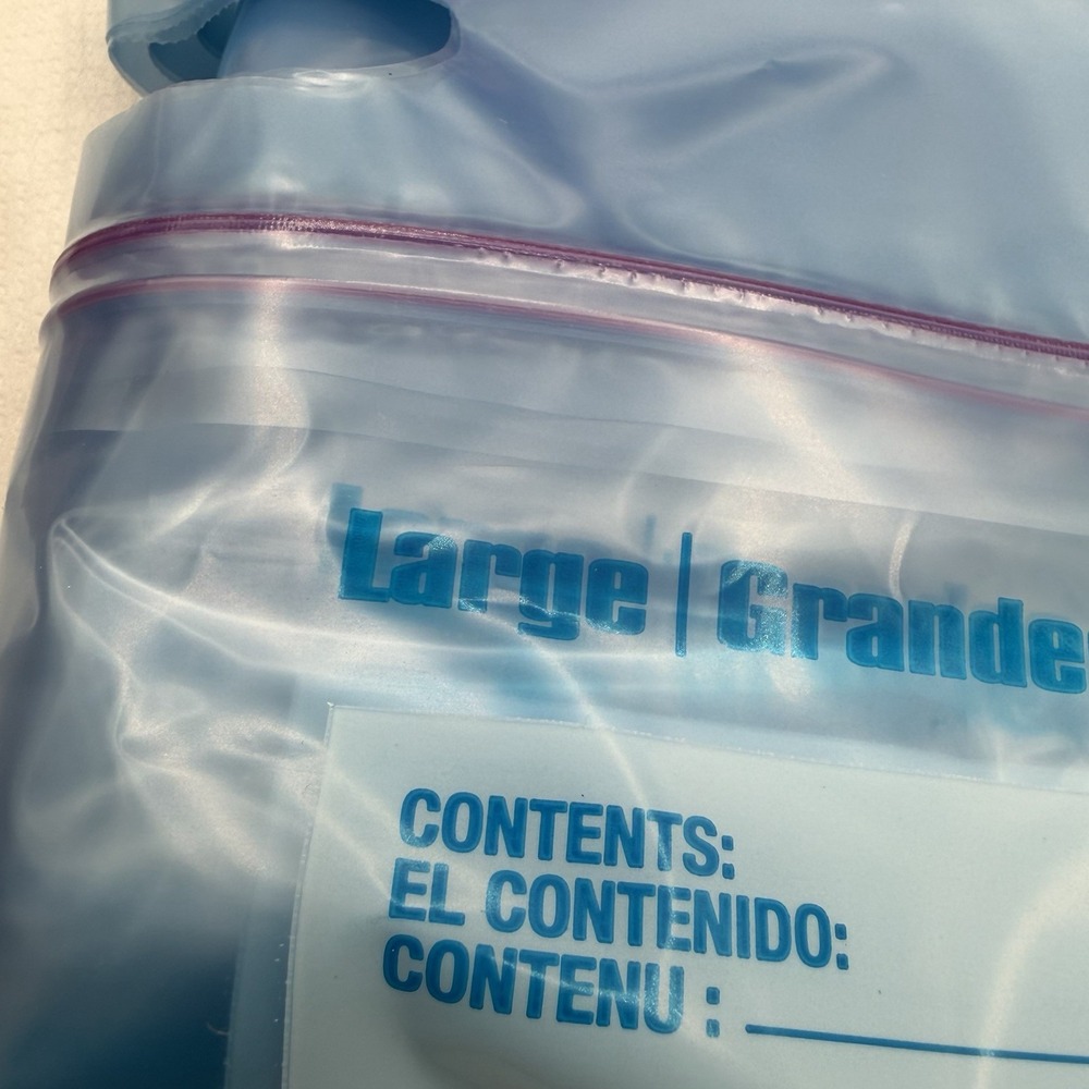 Ziploc Big Bags Large Size 3-Gallon Heavy Duty Zipper Storage 15 x 15 (3 Bags) - Picture 7 of 7